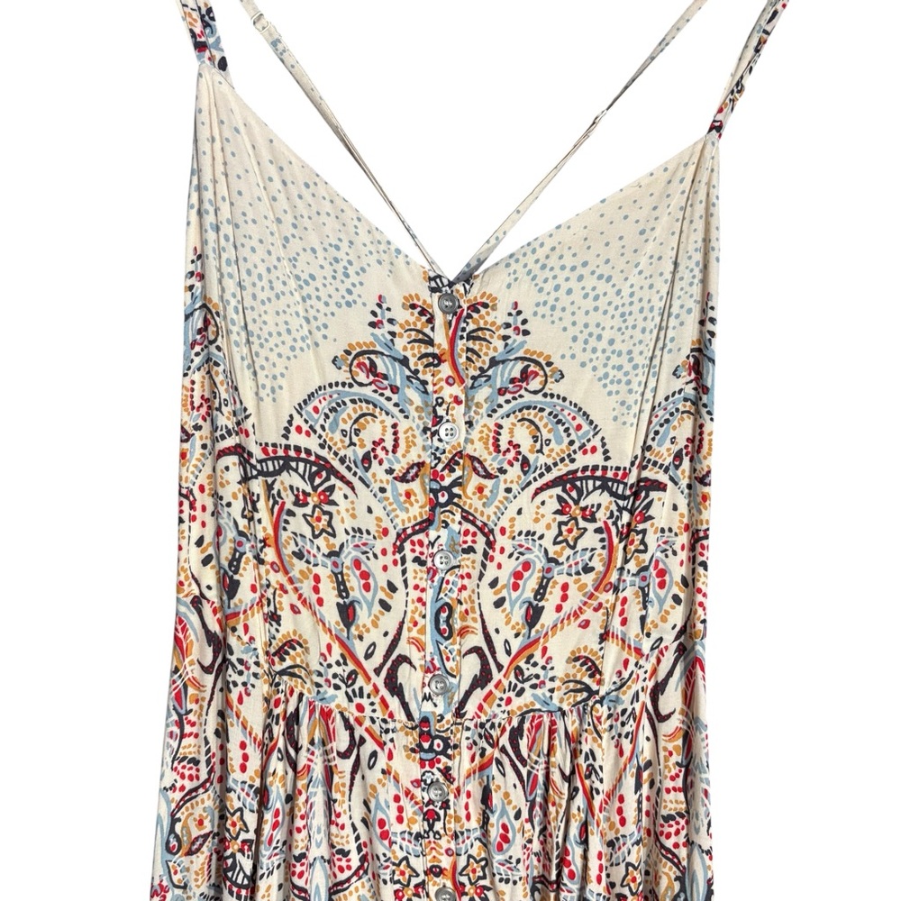 Free People Be My Baby Maxi Sundress Dress paisley print M NEW - Picture 9 of 10